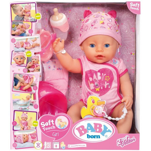 Baby born soft touch girl 43cm - giochi preziosi bby00000