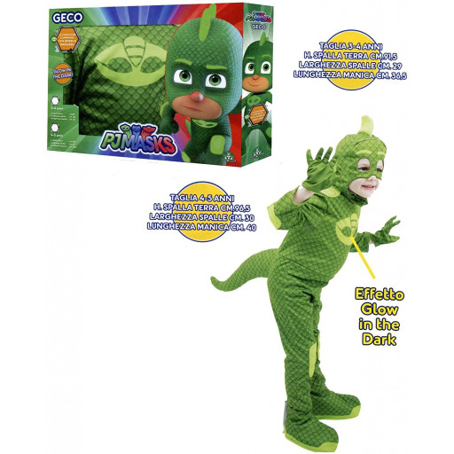 PJ MASKS COSTUME CARNEVALE GECO