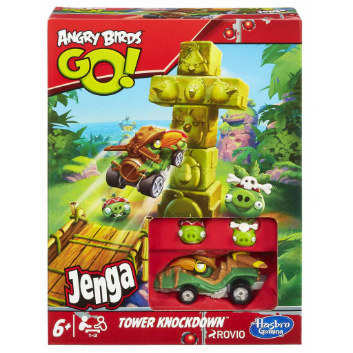 Angry birds go jenga tower