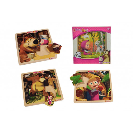 Masha puzzle legno cm 20x20