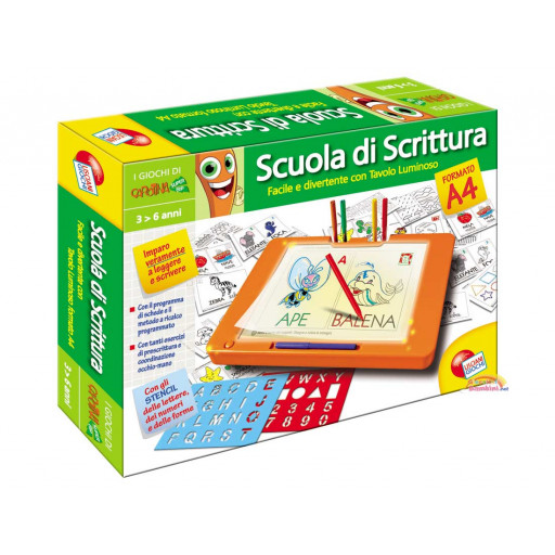 scuola di scrittura tavolo luminoso