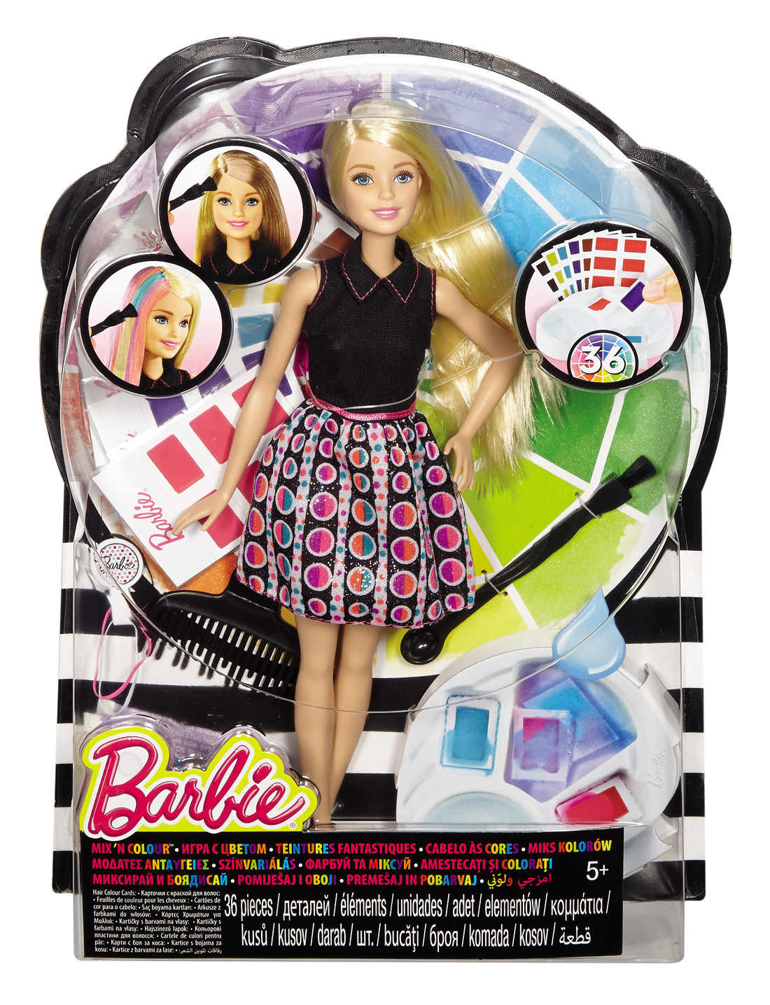 Barbie acconciature colorate Mattel