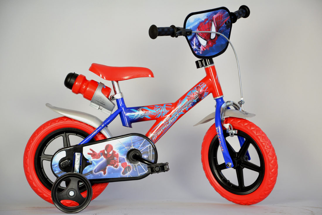 spiderman bicicletta