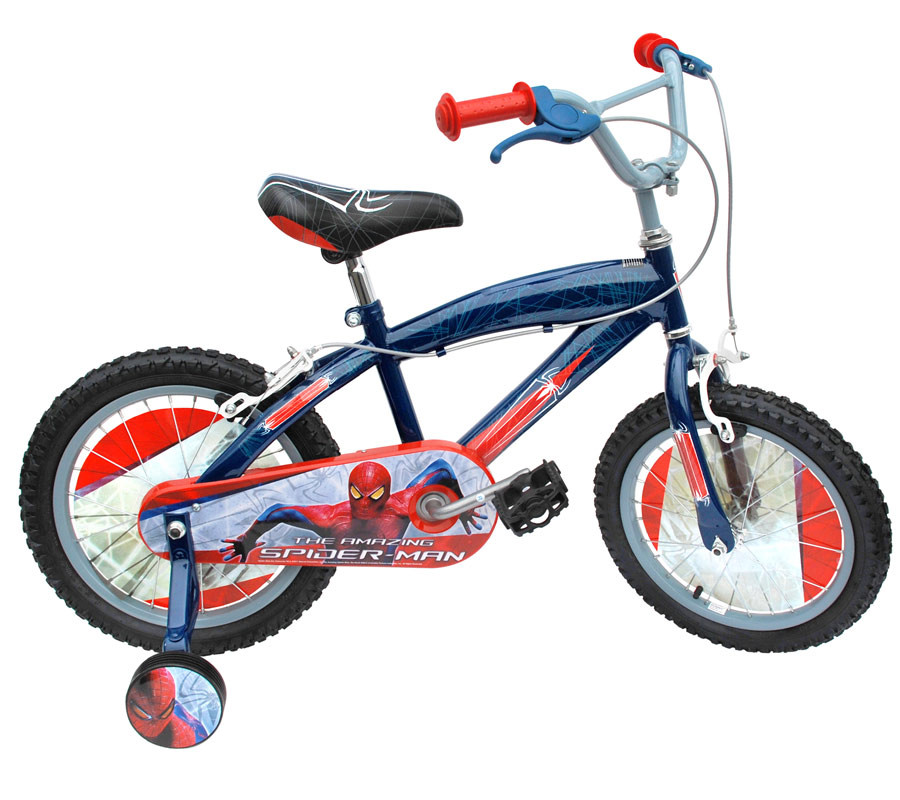 spiderman bicicletta