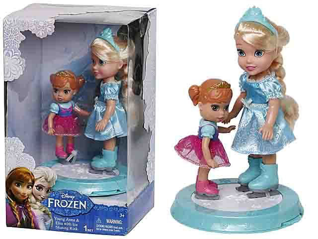 disney frozen Elsa e Anna sulla pista di pattinaggio giochi preziosi.. 