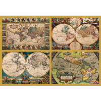 4 mappamondi storici, 18000 pz