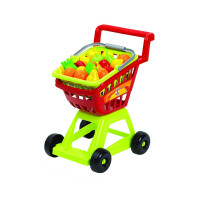 Carrello spesa - carrello con cestino e frutta