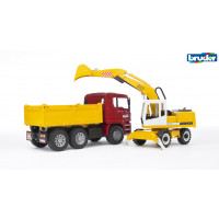 man tga camion c/scavatrice liebherr